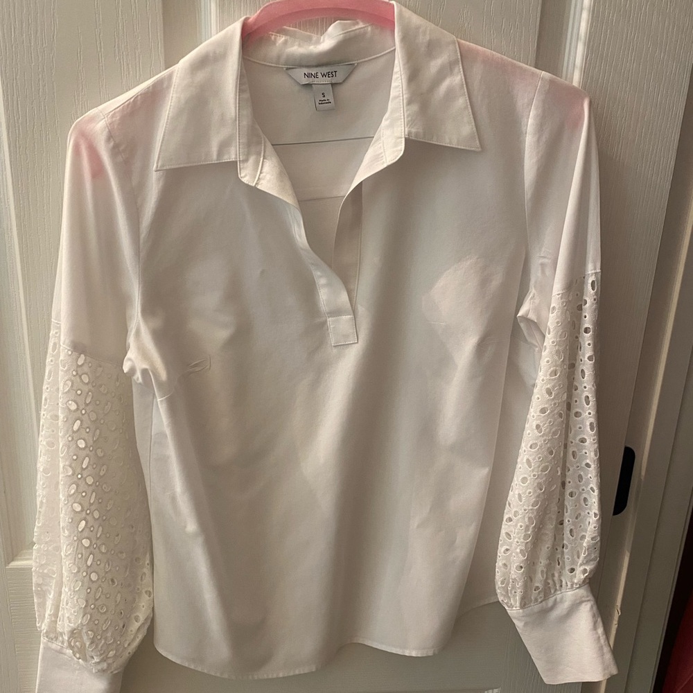 White Nine West Blouse